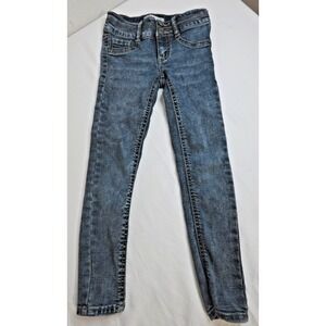 MUDD Skinny Blue Jeans Girls 6 stretch denim medium Wash adjustable waist EUC
